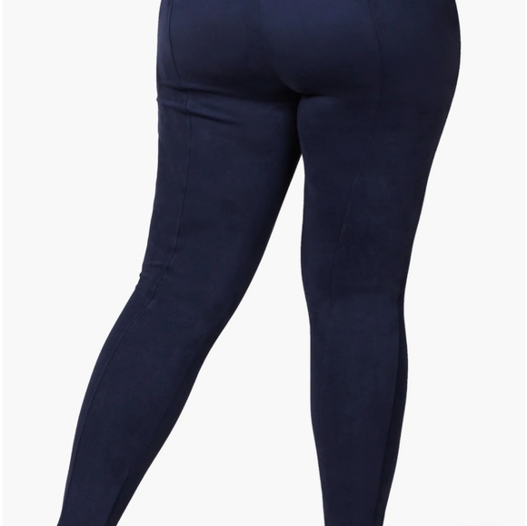 High Waist Faux Suede Leggings - Picture 6 of 9